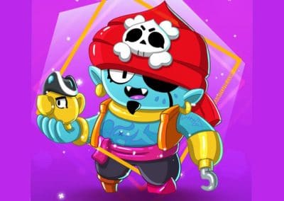 Брол Старс торта, торта със захарна картинка Brawl Stars