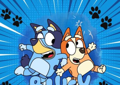Детска торта Блуи Bluey за детски рожден ден в Парти ленд София детски парти център